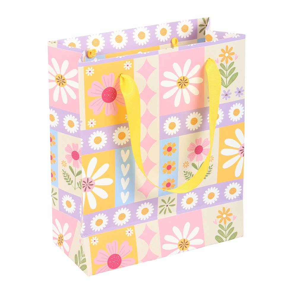 Floral Patchwork Print Gift Bag 23cm