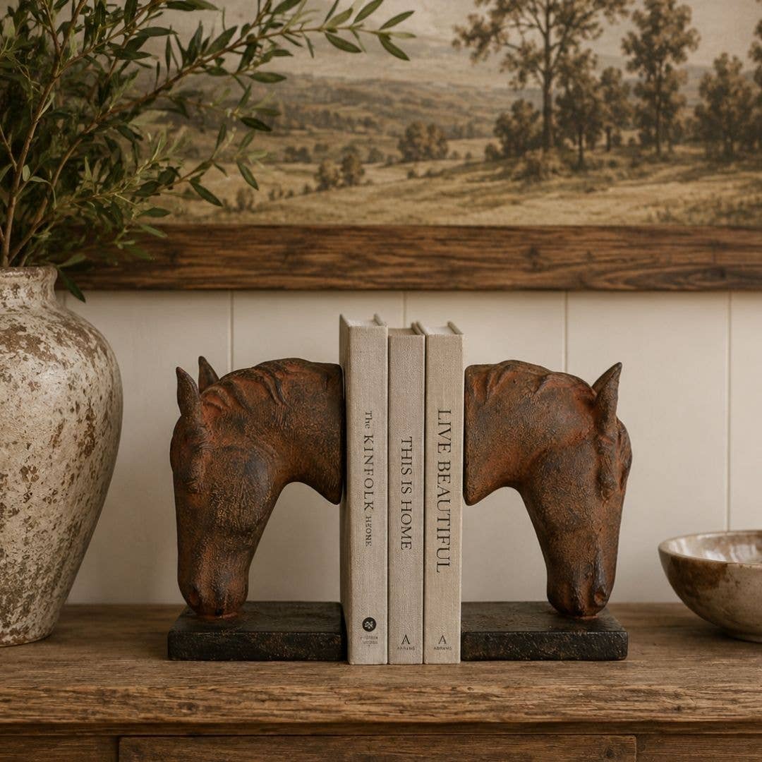 Horse Head Bookends