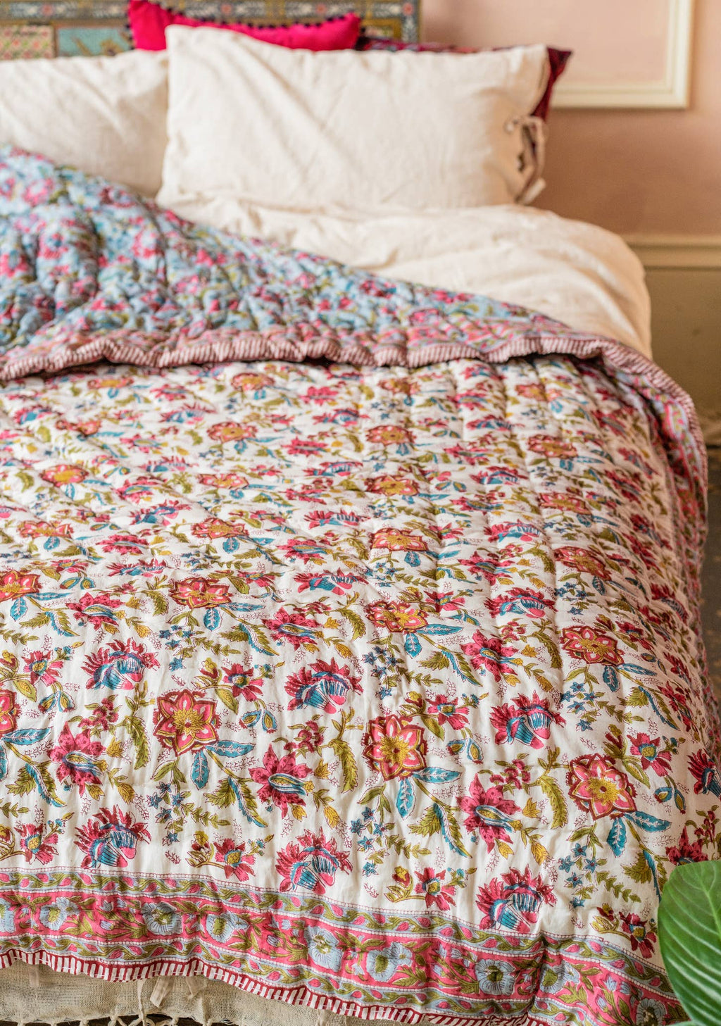 Joshika Blockprint Reversible Quilt