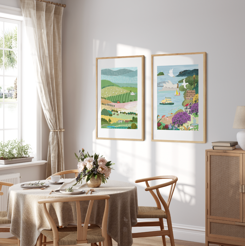 Australian Landscape Wall Art Print -Sydney by Suki McMaster