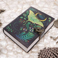 Lunar Moth UV Print Leather Journal 13cm x 17cm
