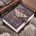 Luna Moth Mushroom Print Leather Journal 13cm x 17cm