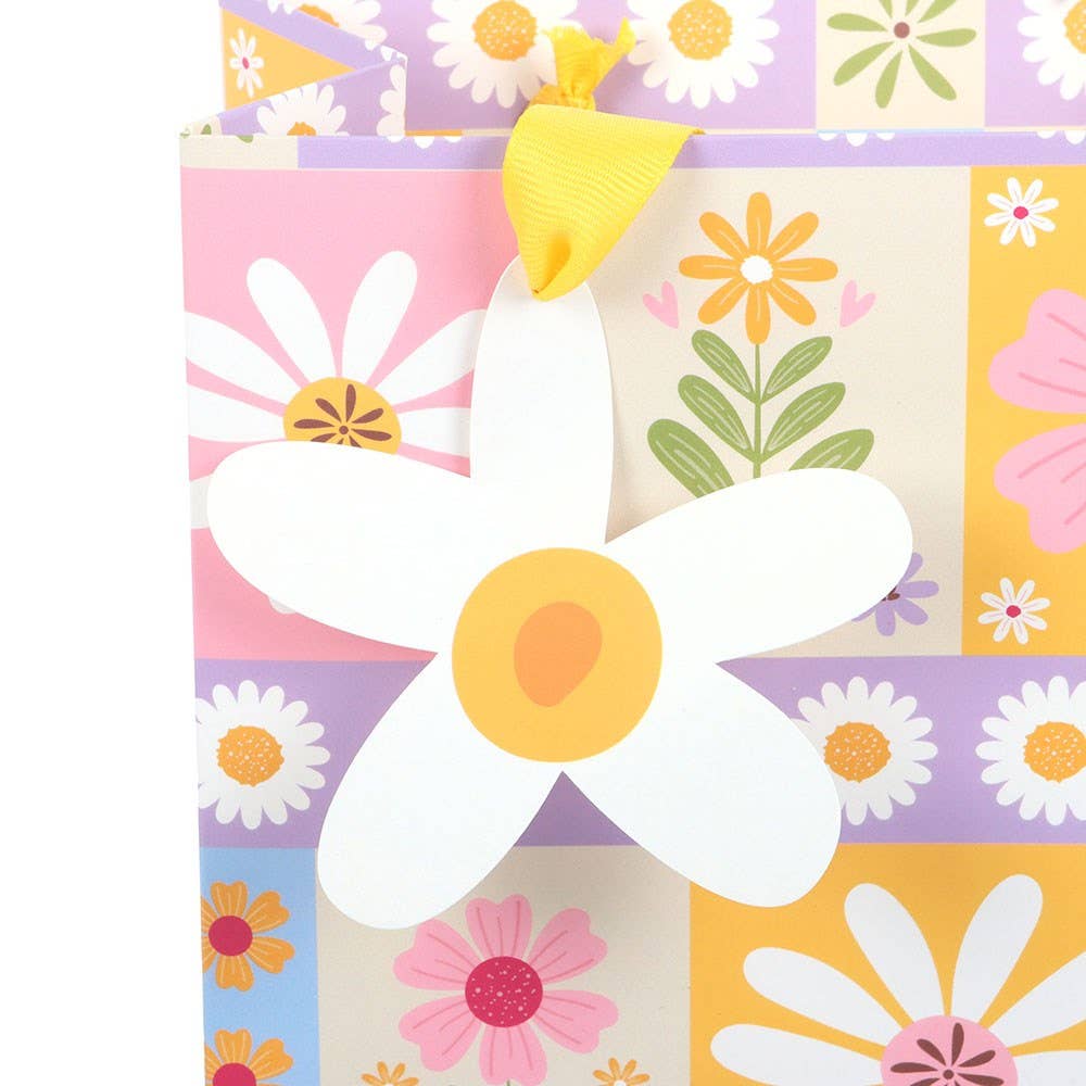 Floral Patchwork Print Gift Bag 23cm