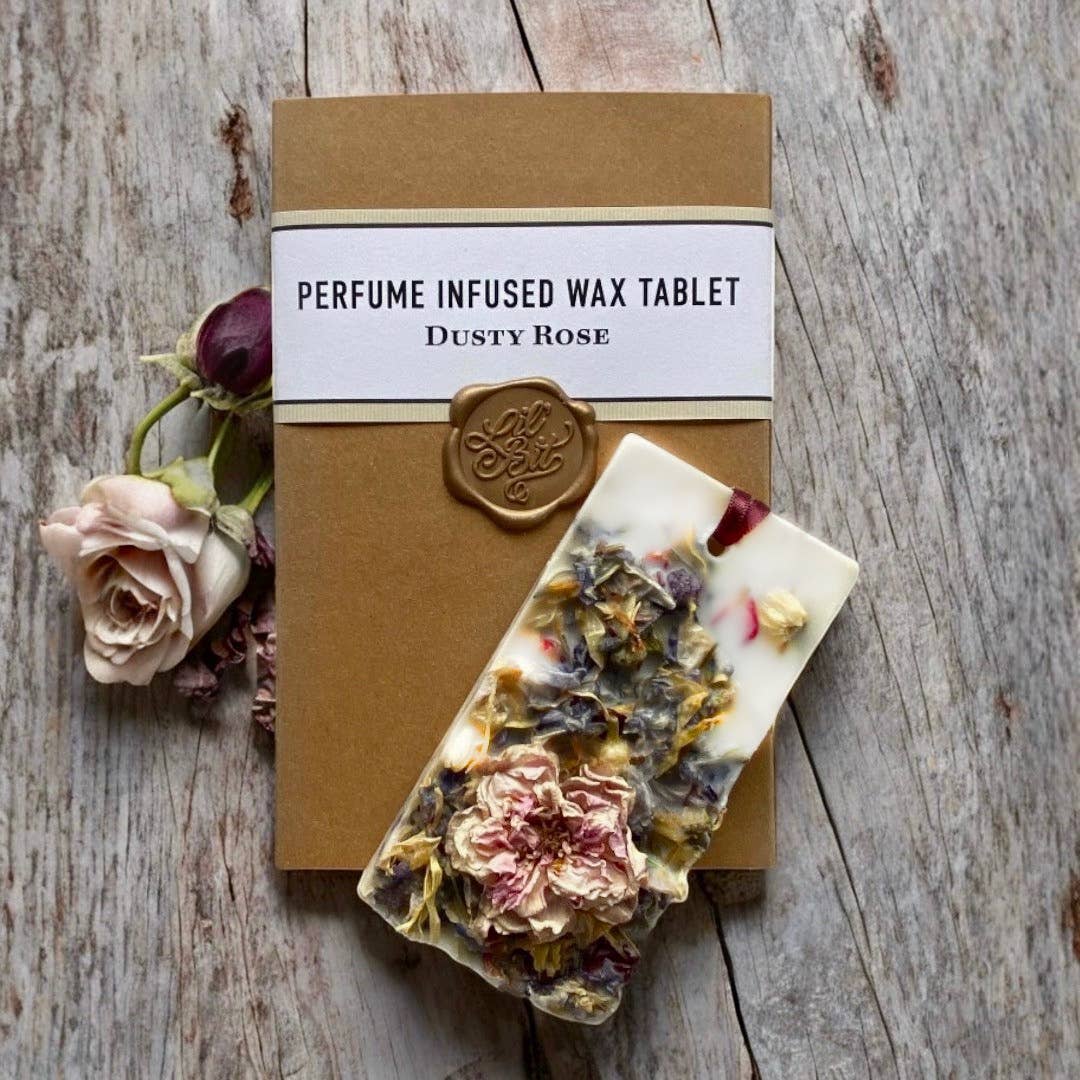 Dusty Rose Organic Perfume Infused Wax Tablet. All Natural