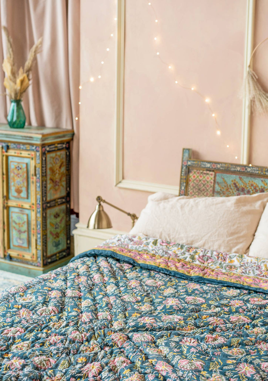 Malli Blockprint Reversible Quilt