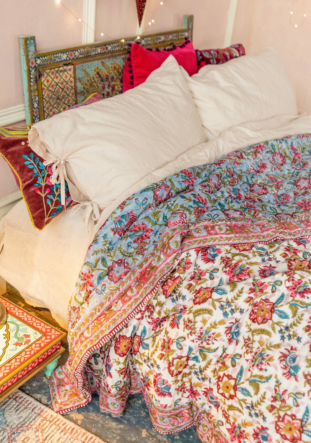 Joshika Blockprint Reversible Quilt