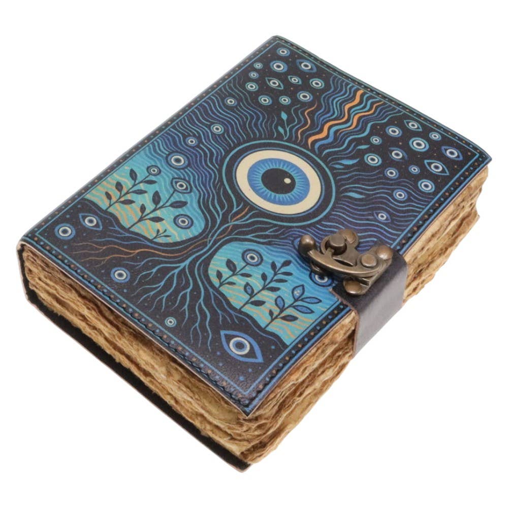 Turkish Eye Tree Leather Journal 12.5cm x 17.5cm