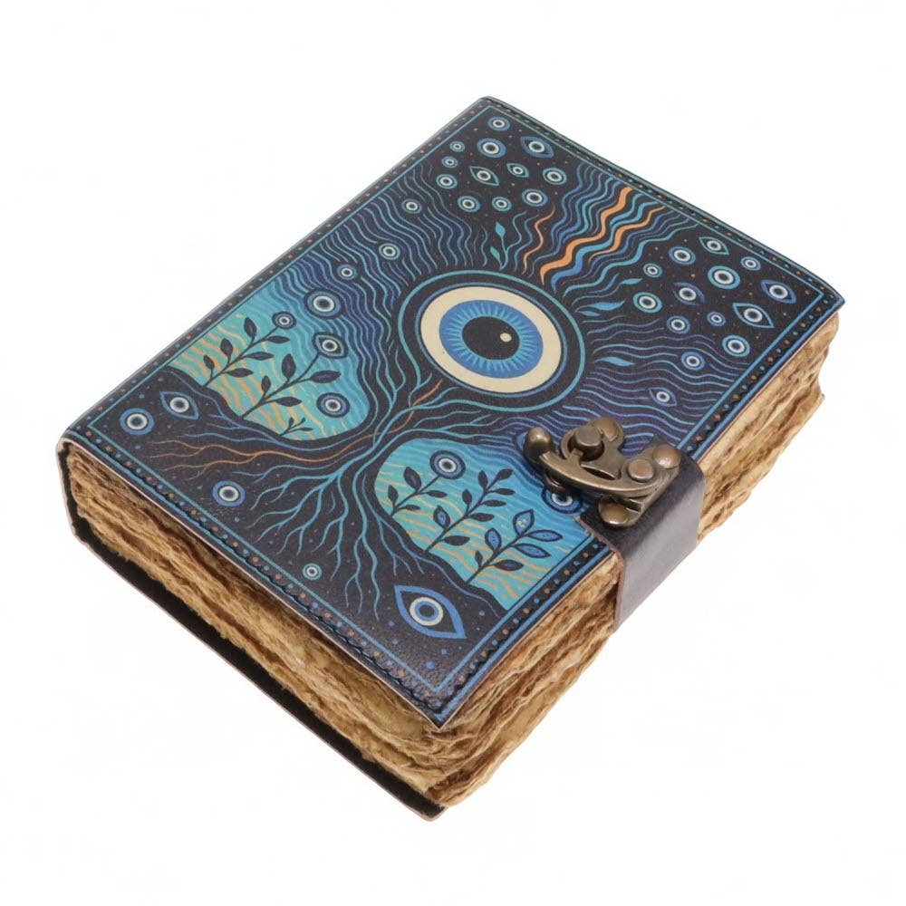 Turkish Eye Tree Leather Journal 12.5cm x 17.5cm