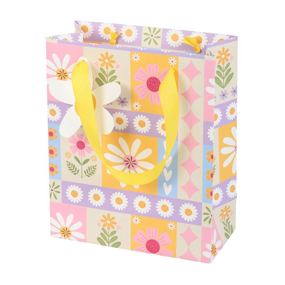 Floral Patchwork Print Gift Bag 23cm