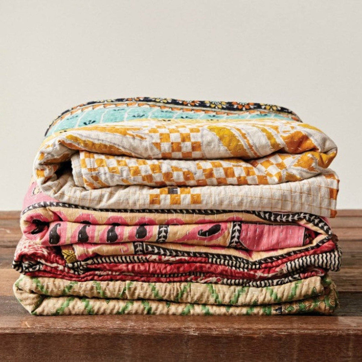 Authentic Vintage Kantha Quilt, Bedding, Bohemian Home Decor