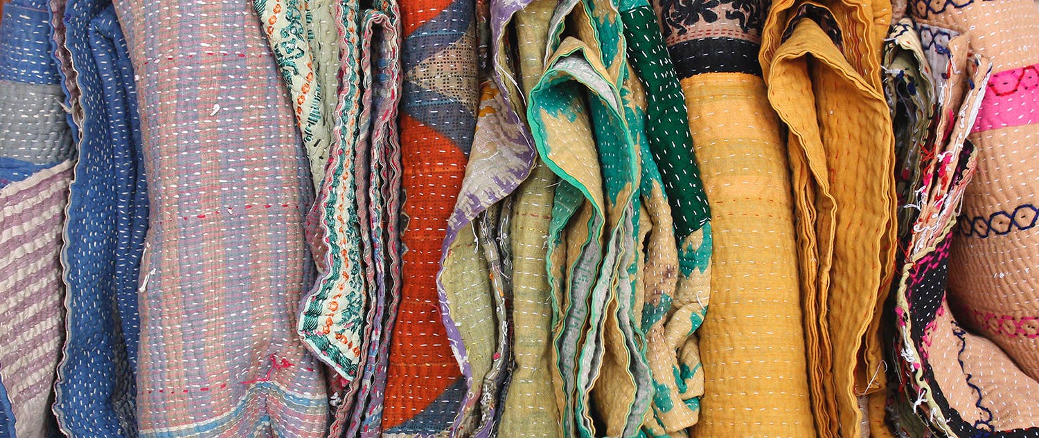 Authentic Vintage Kantha Quilt, Bedding, Bohemian Home Decor